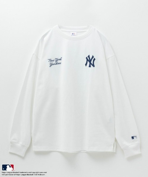 MLB tシャツ ロゴ刺繍 ロングスリーブTシャツ メンズ レディース