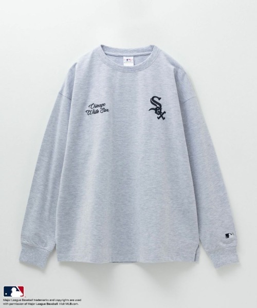 MLB tシャツ ロゴ刺繍 ロングスリーブTシャツ メンズ レディース