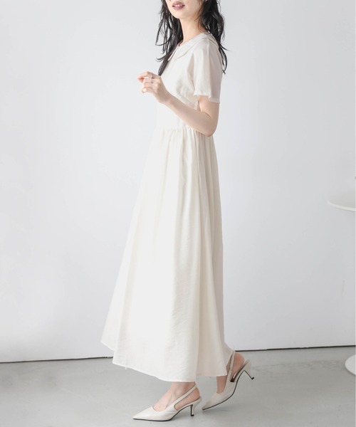 ワンピース フラットカラーフレアワンピース : ZOZOTOWN Yahoo!店