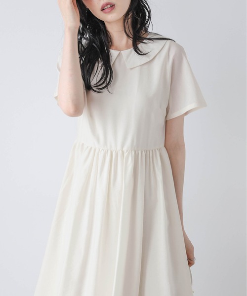 ワンピース フラットカラーフレアワンピース : ZOZOTOWN Yahoo!店