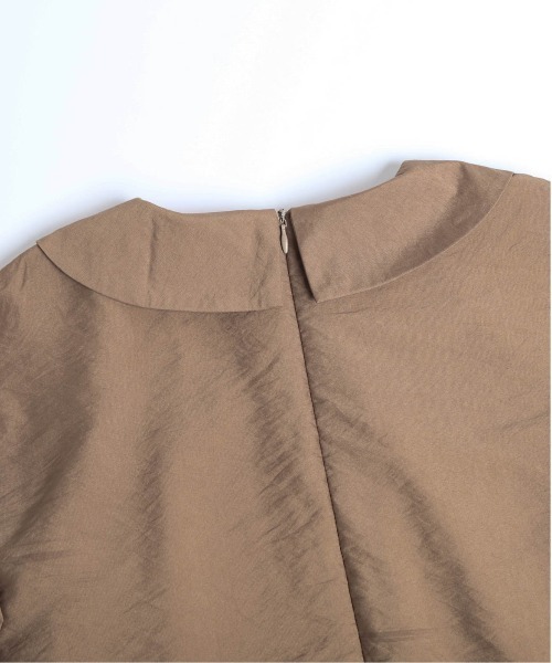 【CHICLINE】ワイド フラット カラー 配色 フレア ワンピース Lajour｜フラットカラーフレアワンピース | Rakuten Fashion