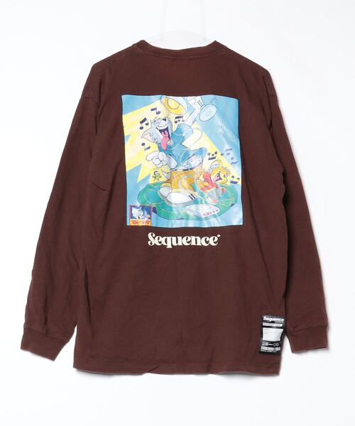 「TOM&JERRY」 長(zhǎng)袖Tシャツ L ブラウン メンズ
