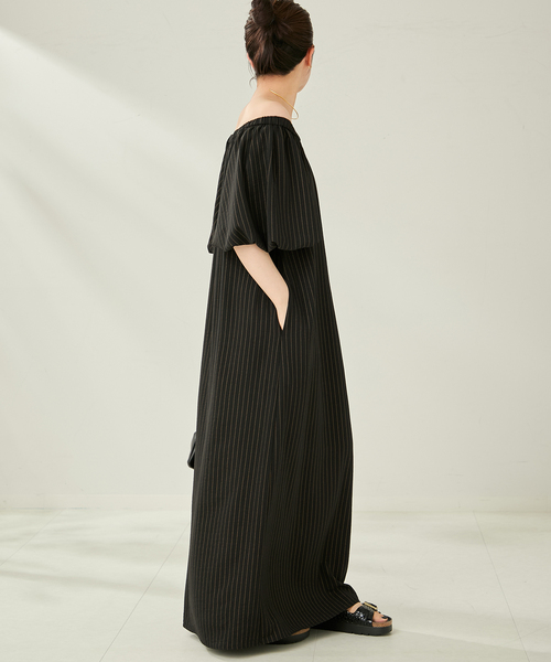 plage fluid stripe ドレス　ワンピース plage ワンピース FLUID STRIPE ドレス : ZOZOTOWN Yahoo!店