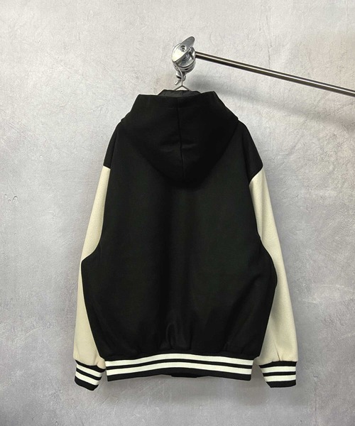 「Beno」 スタジャン L パープル メンズ_画像4