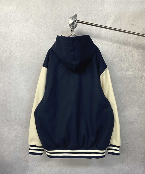 「Beno」 スタジャン L パープル メンズ_画像8