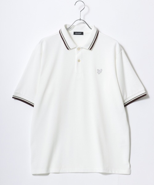 「LYLE&SCOTT」 半袖ポロシャツ M オフホワイト メンズ_画像2