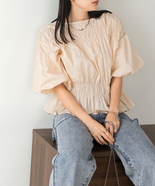 「Bab」 半袖ブラウス M オフホワイト レディース_画像9