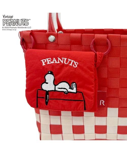 「Vintage PEANUTS」 「ROOTOTE」かごバッグ FREE レッド系その他 レディース_画像5