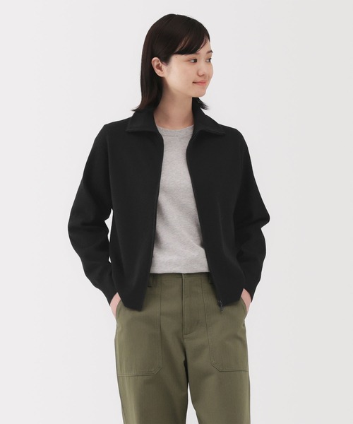 無印良品（MUJI） ブルゾン アウター 婦人 洗えるミラノリブ編み
