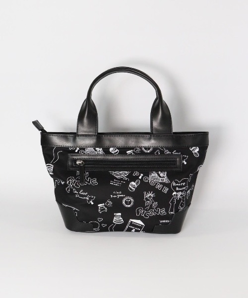 【新品未使用】Picone Club ミニトートバッグ / カートバッグ Picone CLUB（ピッコーネクラブ） ゴルフ モノトーン総柄カートバッグ