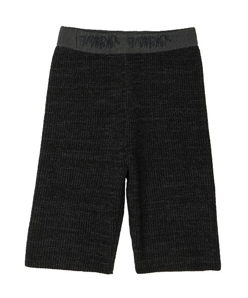 Ameri（アメリ） ハーフパンツ パンツ 短パン WAIST LOGO KNIT BIKER
