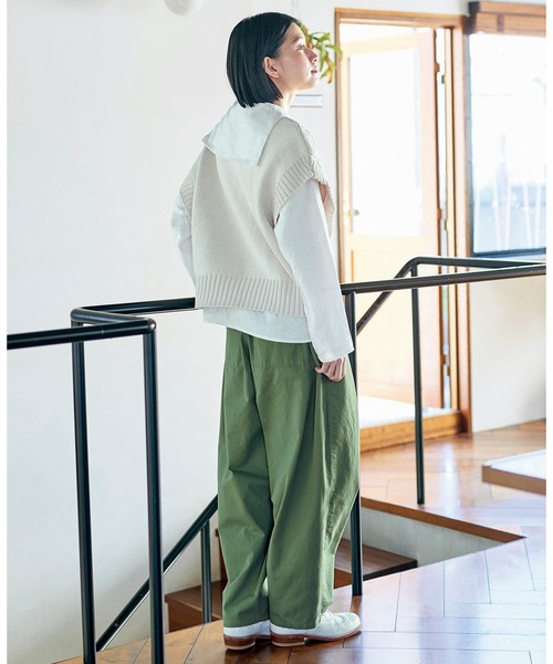 「Sunny clouds」 長袖ブラウス 3L ホワイト レディース_画像8