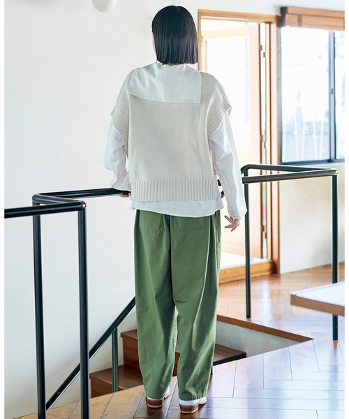 「Sunny clouds」 長袖ブラウス 3L ホワイト レディース_画像9