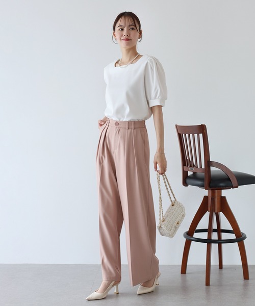 「BLUEEAST」 半袖ブラウス MEDIUM ベージュ レディース_画像2