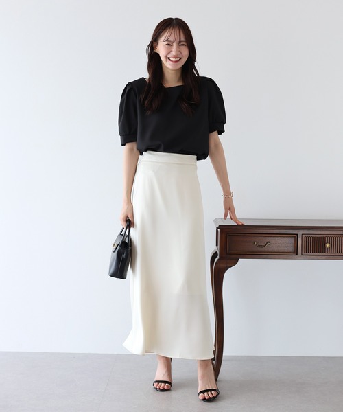 「BLUEEAST」 半袖ブラウス MEDIUM ベージュ レディース_画像8