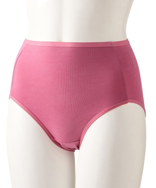 ショーツ二枚　ファンデーション1 ニッセン（nissen） ショーツ 綿混ストレッチ シンプル深ばき丈