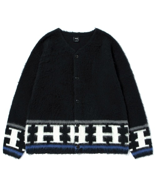 HUF（ハフ） ニットカーディガン X-LARGE ブラウン系その他 メンズ