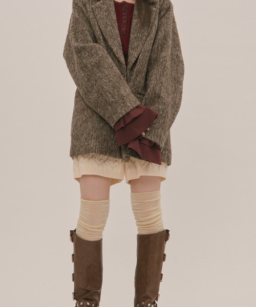 loin nuit パンツ cable knit short pants / ケーブルニットショート