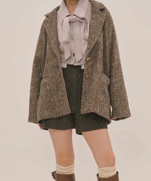 loin nuit パンツ cable knit short pants / ケーブルニットショート