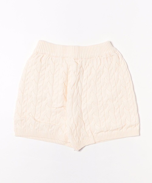 loin nuit パンツ cable knit short pants / ケーブルニットショート
