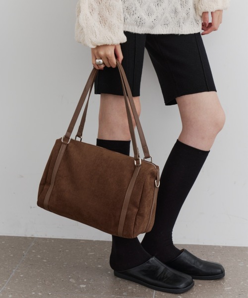 DFFUR. ボストンバッグ 2WAYスエードボストンバッグ レディース