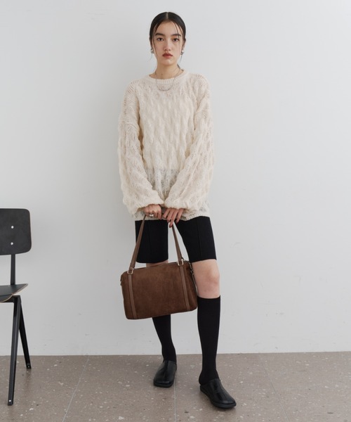 DFFUR. ボストンバッグ 2WAYスエードボストンバッグ レディース