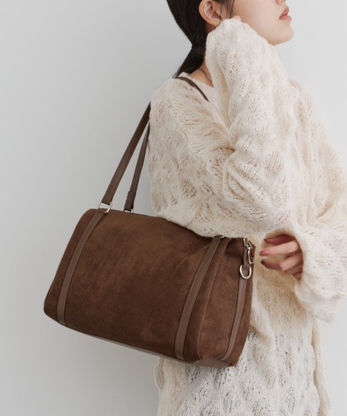 DFFUR. ボストンバッグ 2WAYスエードボストンバッグ レディース