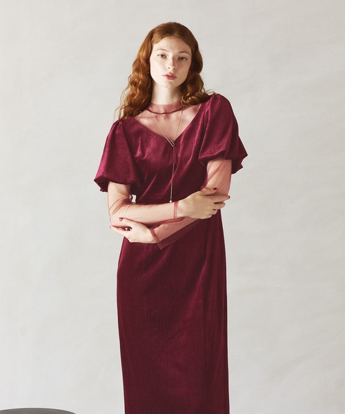 DAZZY（デイジー） ドレス 「darial」lame velvet dress ラメ ベロア