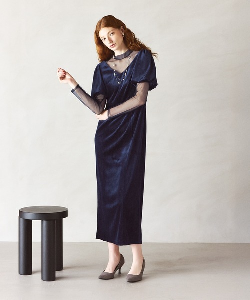 DAZZY（デイジー） ドレス 「darial」lame velvet dress ラメ ベロア