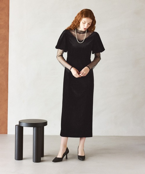 DAZZY（デイジー） ドレス 「darial」lame velvet dress ラメ ベロア