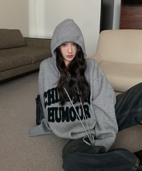 パーカー ビッグロゴニットパーカー レディース | LACーVERT