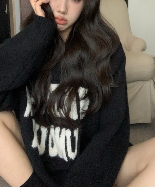 パーカー ビッグロゴニットパーカー レディース | LACーVERT | 02