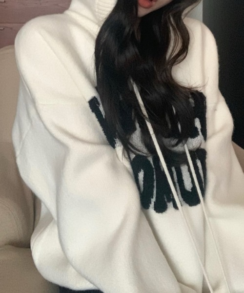 パーカー ビッグロゴニットパーカー レディース | LACーVERT | 06