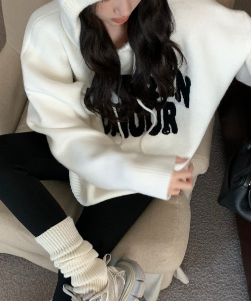 パーカー ビッグロゴニットパーカー レディース | LACーVERT | 07