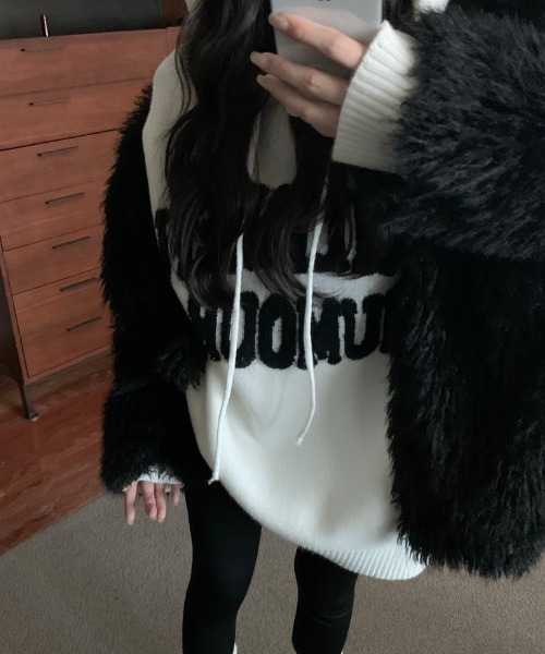 パーカー ビッグロゴニットパーカー レディース | LACーVERT | 12