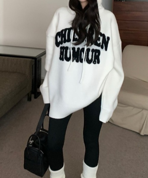 パーカー ビッグロゴニットパーカー レディース | LACーVERT | 05