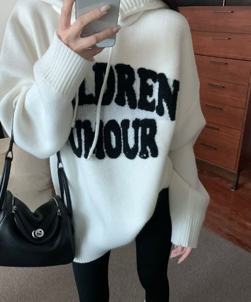 パーカー ビッグロゴニットパーカー レディース | LACーVERT | 09