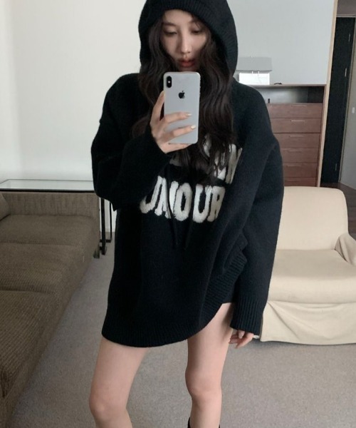 パーカー ビッグロゴニットパーカー レディース | LACーVERT | 19