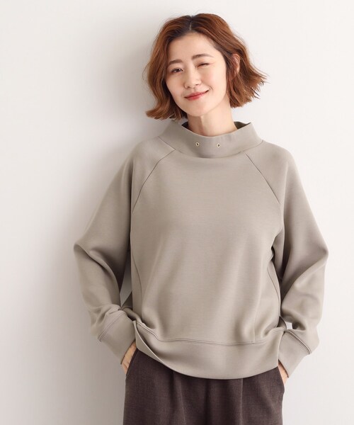 BYARDS 　レディース モックネックトレーナー grove（グローブ） トレーナー スウェット モックネックダンボール