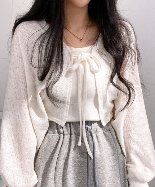 「Amulet」 ボレロ L ホワイト レディース_画像2