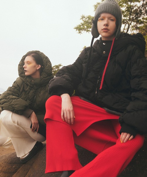 OMMO（オーエムエムオー） コート アウター SHIRRING LAYERED DOWN CT