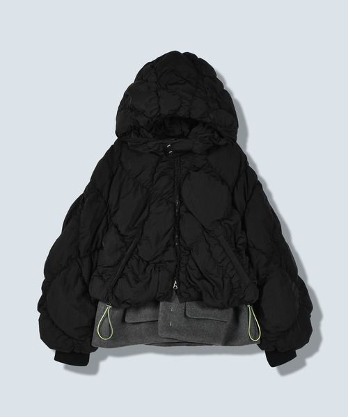 OMMO（オーエムエムオー） コート アウター SHIRRING LAYERED DOWN CT