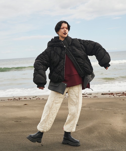 OMMO（オーエムエムオー） コート アウター SHIRRING LAYERED DOWN CT