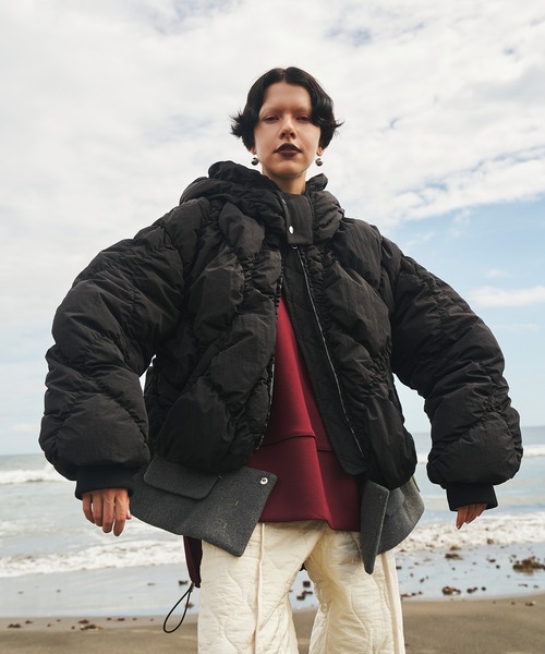 OMMO（オーエムエムオー） コート アウター SHIRRING LAYERED DOWN CT