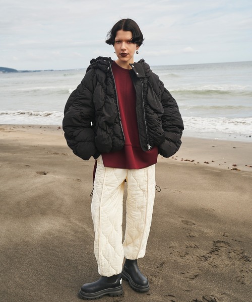 OMMO（オーエムエムオー） コート アウター SHIRRING LAYERED DOWN CT