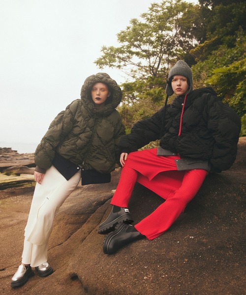 OMMO（オーエムエムオー） コート アウター SHIRRING LAYERED DOWN CT