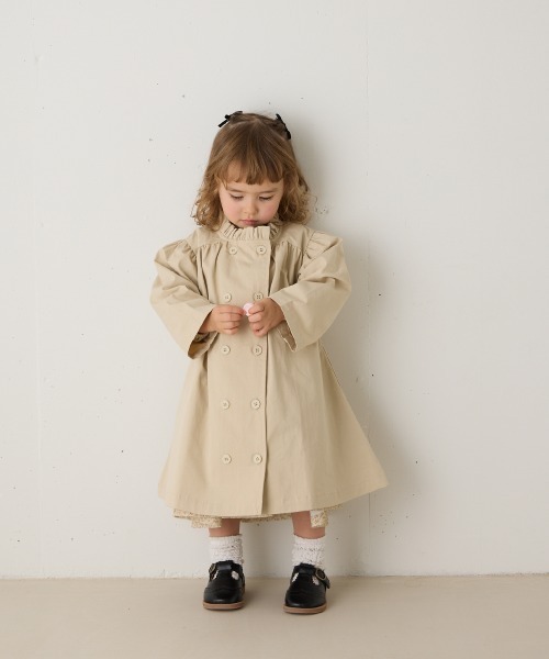 riziere（リジェール） コート アウター ダブルボタンフリルカラー