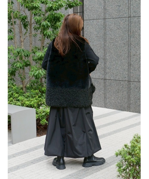 BeBeoD（ベベッド） コート アウター ボアドッキングファーベスト