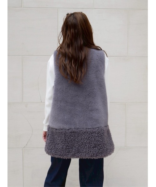 BeBeoD（ベベッド） コート アウター ボアドッキングファーベスト