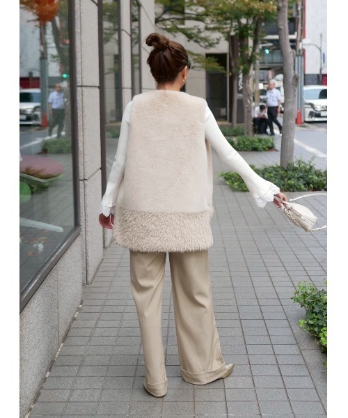 BeBeoD（ベベッド） コート アウター ボアドッキングファーベスト